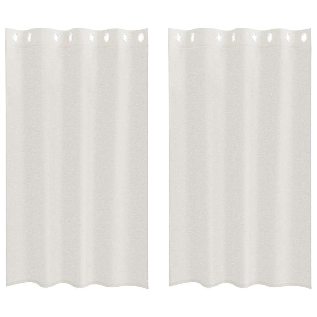 Vidaxl rideau en voile avec rideaux 2 pcs crème 175 x 140 cm polyester