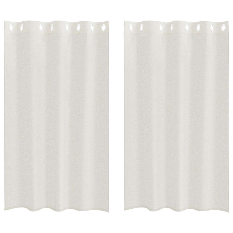 Vidaxl rideau en voile avec rideaux 2 pcs crème 175 x 140 cm polyester