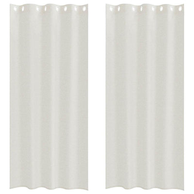 Vidaxl rideau en voile avec rideaux 2 pcs crème 225 x 140 cm polyester