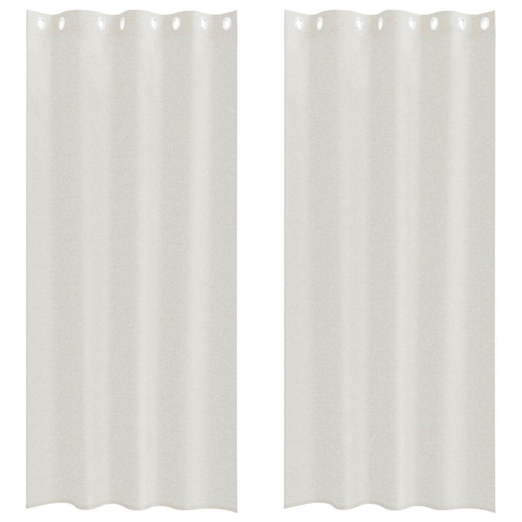 Vidaxl rideau en voile avec rideaux 2 pcs crème 260 x 140 cm polyester