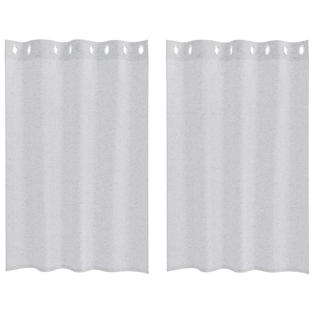 Vidaxx rideau en voile 2 pcs gris clair 140 x 140 cm polyester