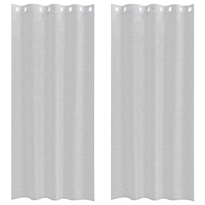 Vidaxx rideau en voile 2 pcs gris clair 225 x 140 cm polyester