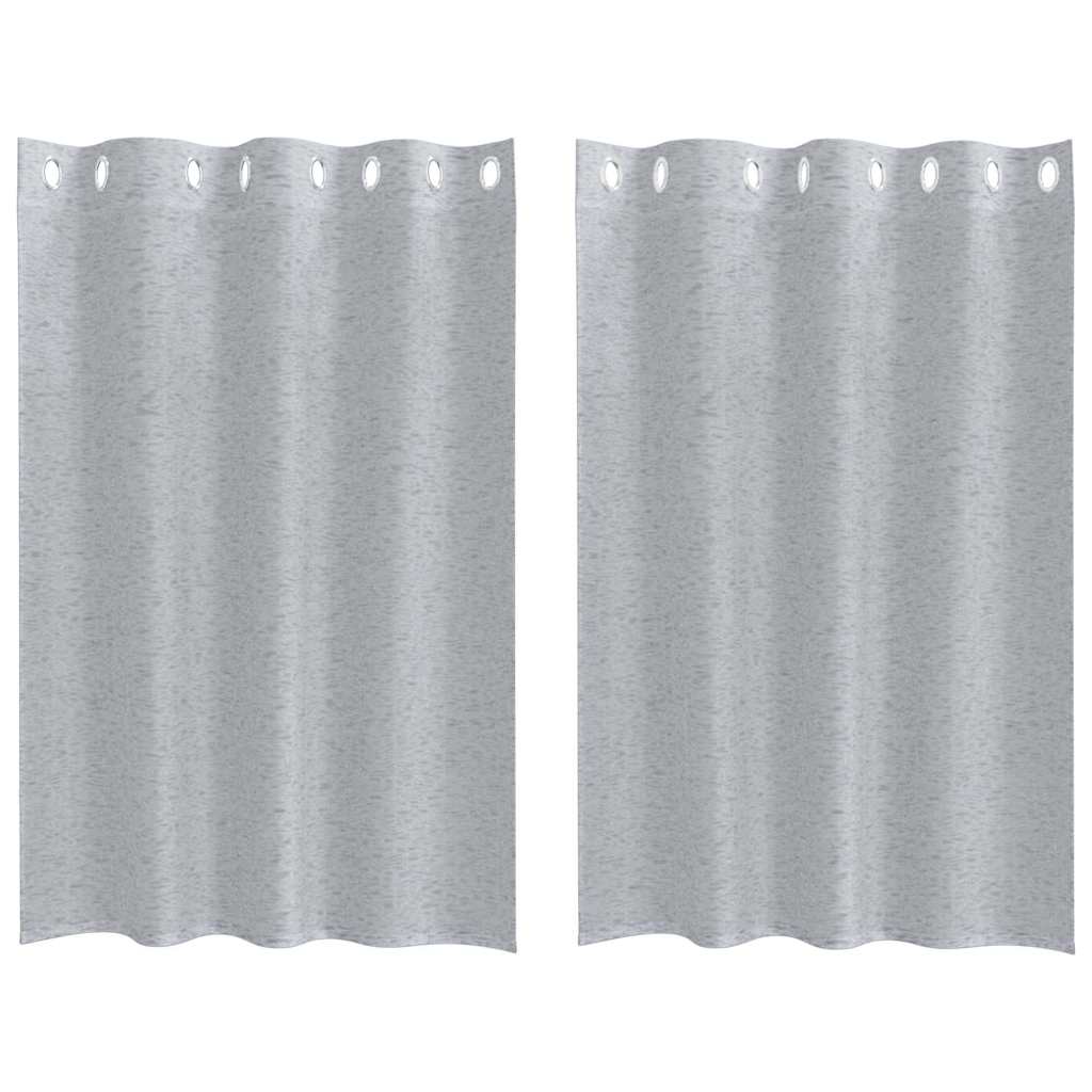 Vidaxx rideau en voile 2 pcs gris foncé 140 x 140 cm polyester