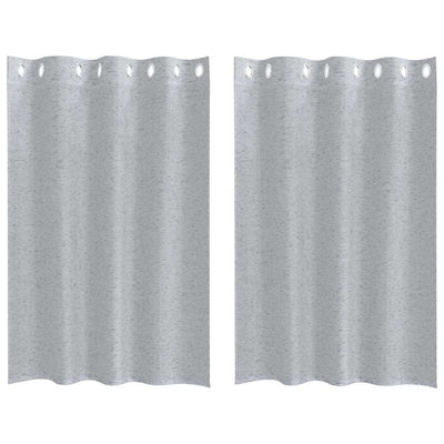 Vidaxx rideau en voile 2 pcs gris foncé 140 x 140 cm polyester