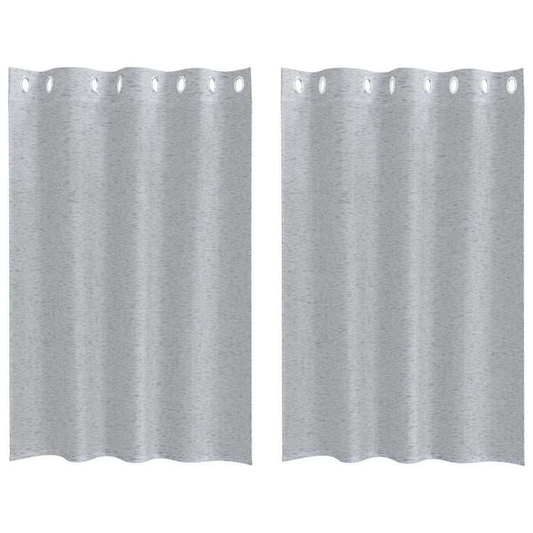 Vidaxx rideau en voile 2 pcs gris foncé 140 x 140 cm polyester