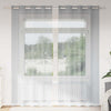 Vidaxx rideau en voile 2 pcs gris foncé 225 x 140 cm polyester