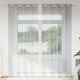 Vidaxx rideau en voile 2 pcs gris foncé 245 x 140 cm polyester