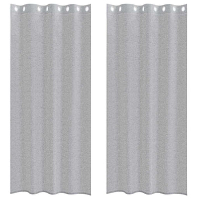 Vidaxx rideau en voile 2 pcs gris foncé 245 x 140 cm polyester