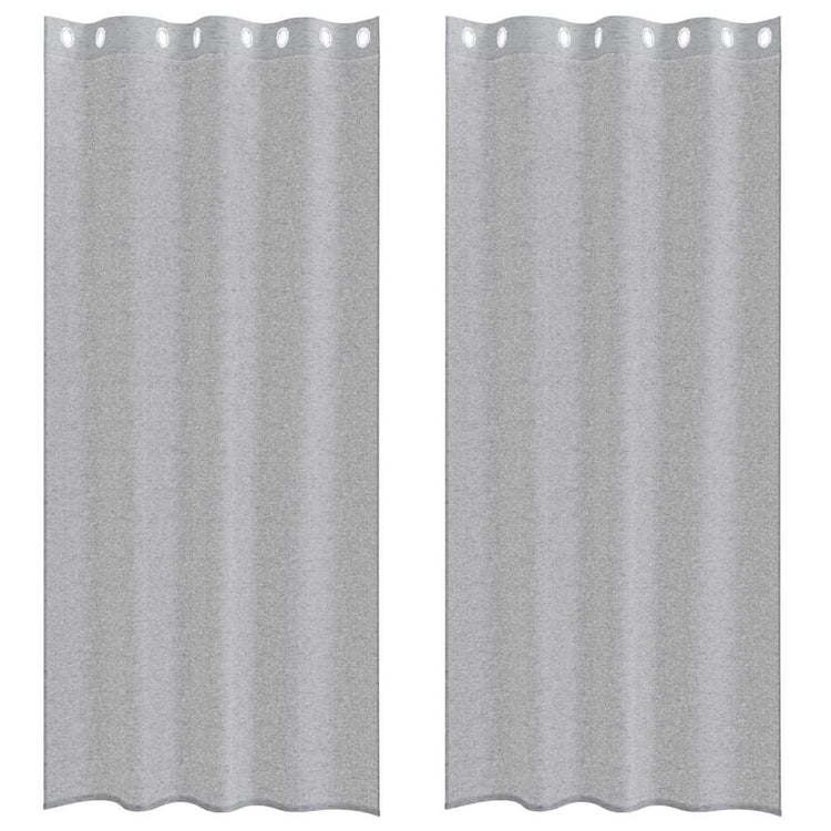 Vidaxx rideau en voile 2 pcs gris foncé 260 x 140 cm polyester