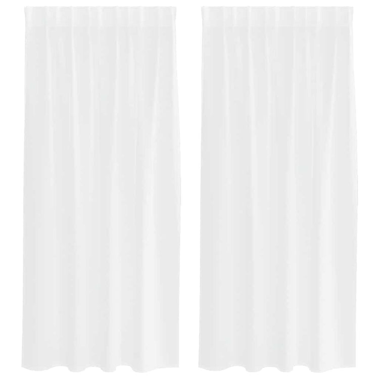 Vidaxl rideau en voile avec rideaux 2 pcs blanc 175 x 140 cm polyester