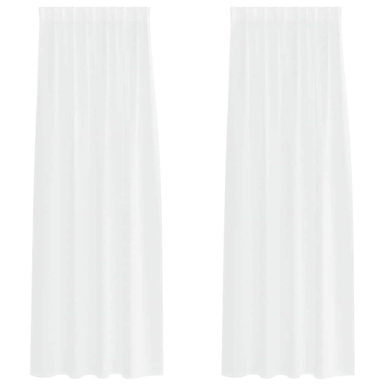 Vidaxl rideau en voile avec rideaux 2 pcs blanc 245 x 140 cm polyester