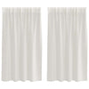 Vidaxl rideau en voile avec rideaux 2 pcs crème 140 x 140 cm polyester