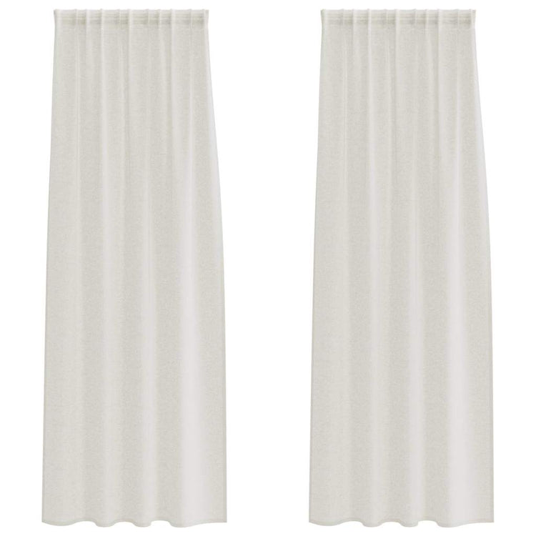 Vidaxl rideau en voile avec rideaux 2 pcs crème 245 x 140 cm polyester