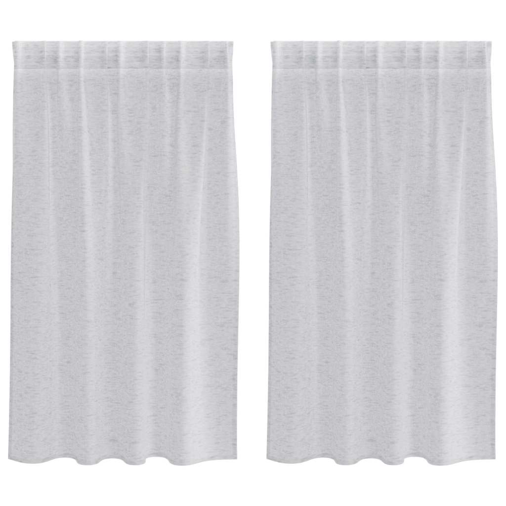 Vidaxx rideau en voile 2 pcs gris clair 140 x 140 cm polyester