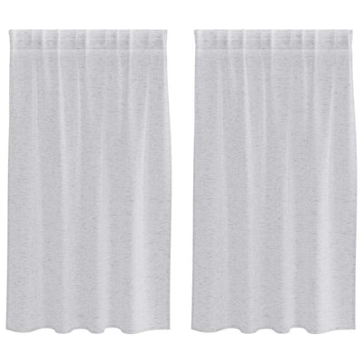 Vidaxx rideau en voile 2 pcs gris clair 140 x 140 cm polyester