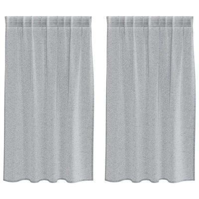Vidaxx rideau en voile 2 pcs gris foncé 140 x 140 cm polyester