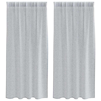 Vidaxx rideau en voile 2 pcs gris foncé 175 x 140 cm polyester