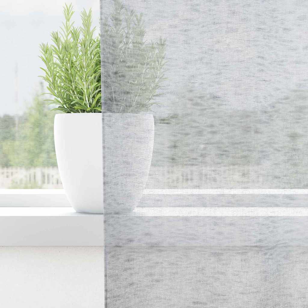 Vidaxx rideau en voile 2 pcs gris foncé 245 x 140 cm polyester