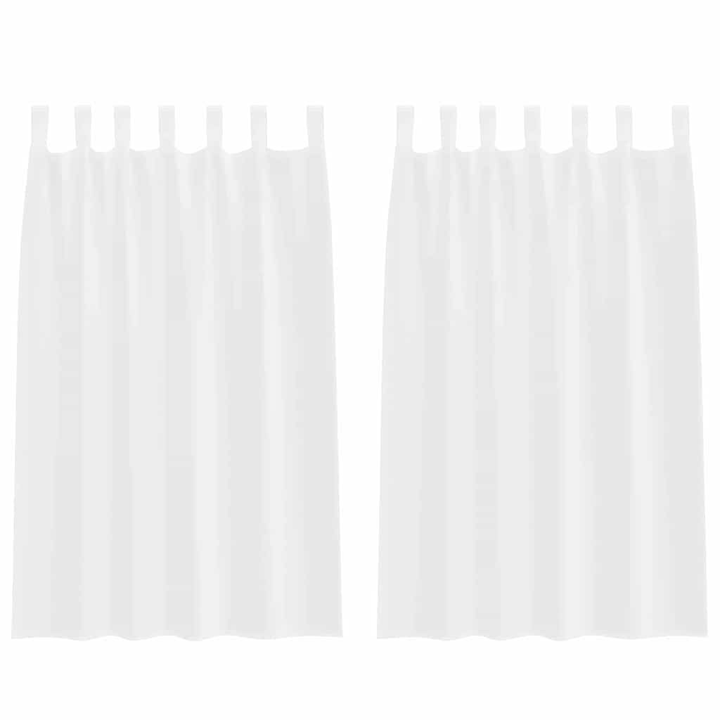 Vidaxl rideau en voile avec rideaux 2 pcs blanc 175 x 140 cm polyester