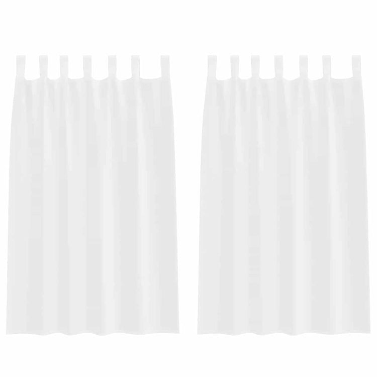 Vidaxl rideau en voile avec rideaux 2 pcs blanc 175 x 140 cm polyester