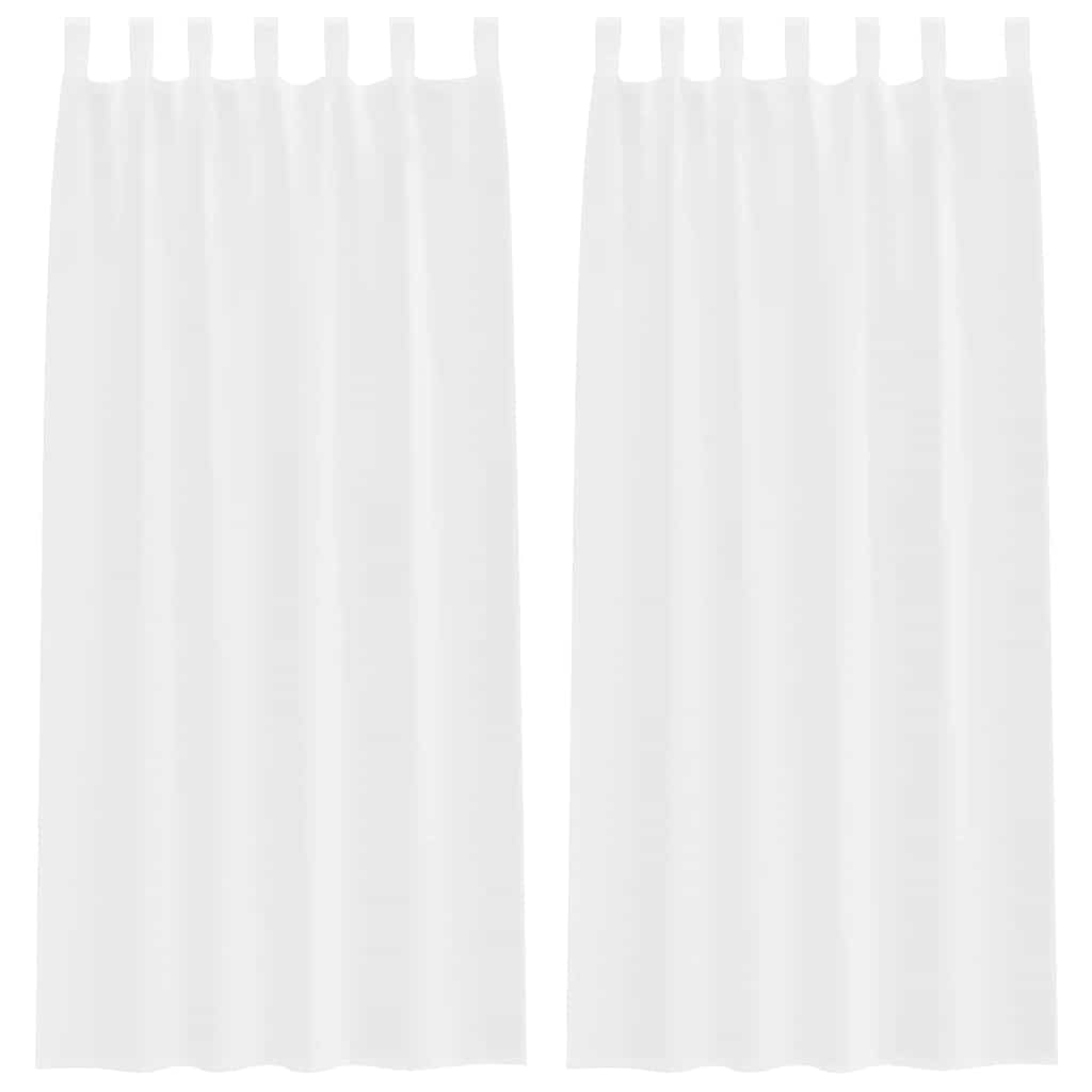 Vidaxx rideau en voile avec rideaux 2 pièces blanc 225 x 140 cm polyester