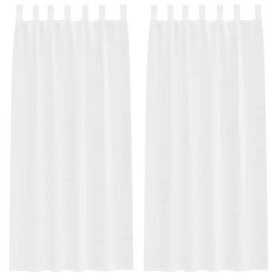 Vidaxx rideau en voile avec rideaux 2 pièces blanc 225 x 140 cm polyester