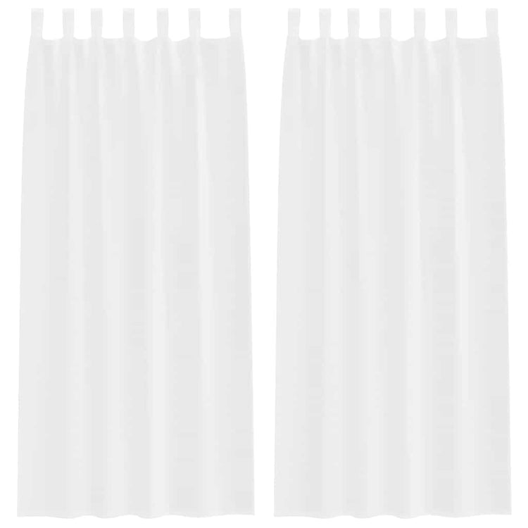 Vidaxx rideau en voile avec rideaux 2 pièces blanc 225 x 140 cm polyester