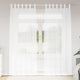 Vidaxl rideau en voile avec rideaux 2 pcs blanc 245 x 140 cm polyester