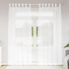 Vidaxx rideau en voile avec rideaux 2 pièces blanc 260 x 140 cm polyester