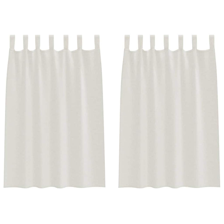 Vidaxl rideau en voile avec rideaux 2 pcs crème 140 x 140 cm polyester