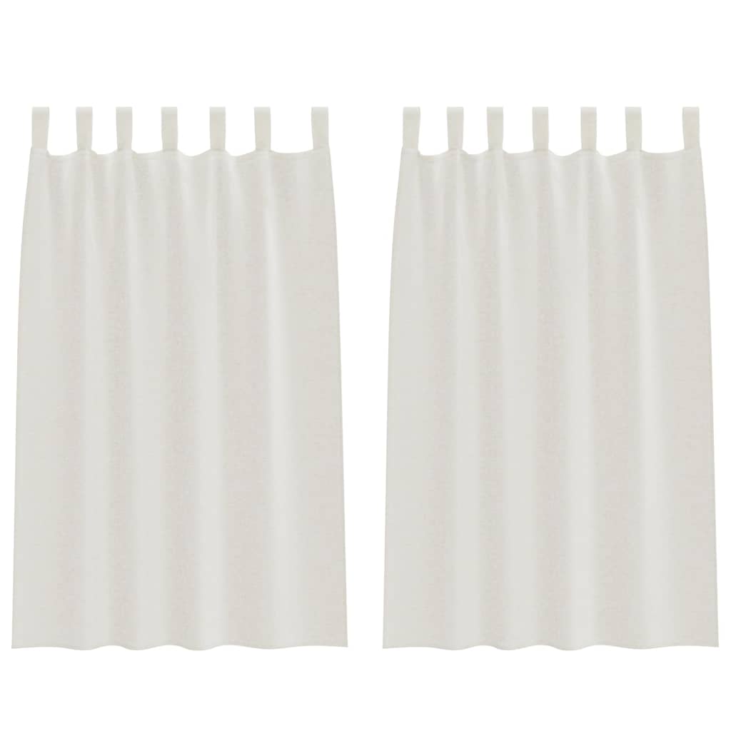 Vidaxl rideau en voile avec rideaux 2 pcs crème 175 x 140 cm polyester