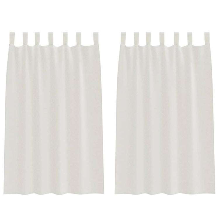 Vidaxl rideau en voile avec rideaux 2 pcs crème 175 x 140 cm polyester