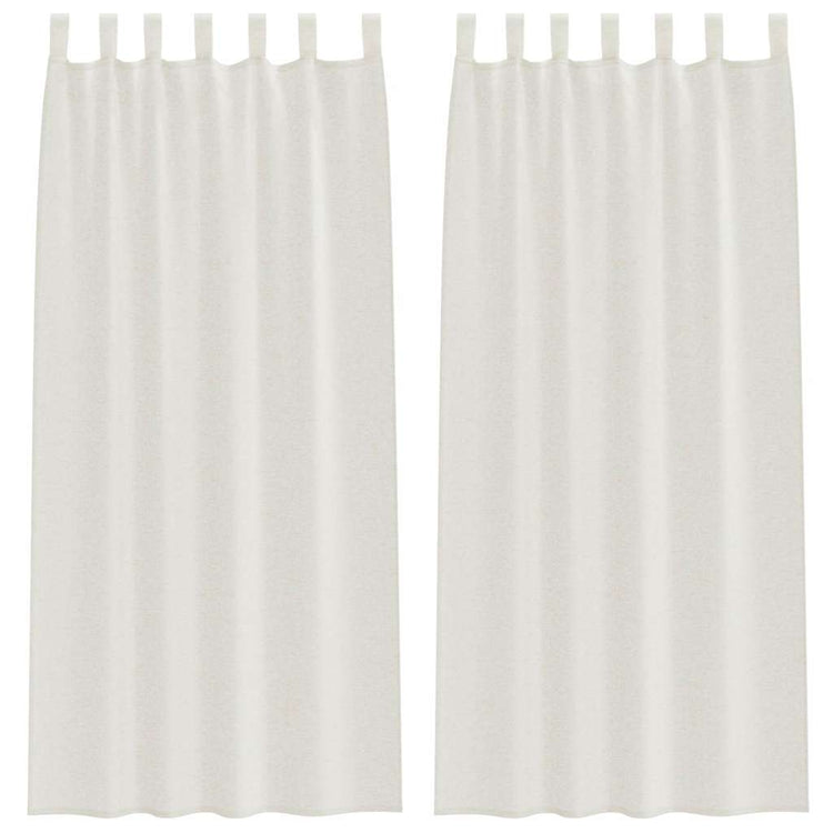 Vidaxl rideau en voile avec rideaux 2 pcs crème 225 x 140 cm polyester