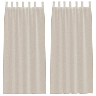 Vidaxl rideau en voile avec rideaux 2 pcs sable 225 x 140 cm polyester