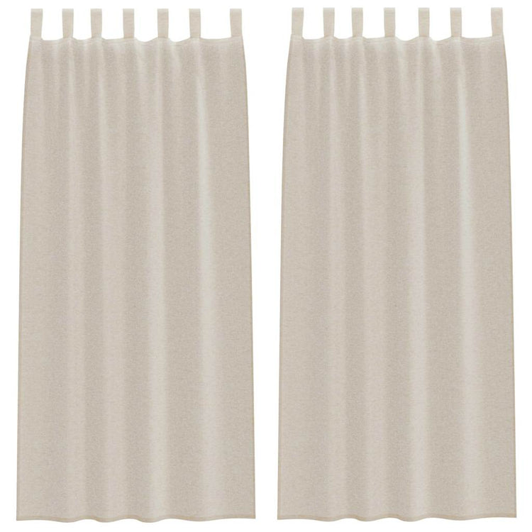 Vidaxl rideau en voile avec rideaux 2 pcs sable 260 x 140 cm polyester