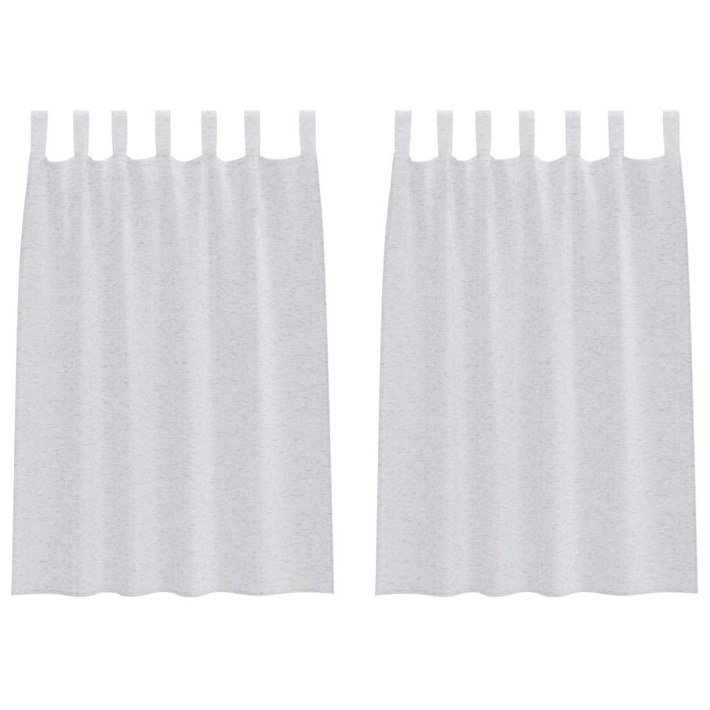 Vidaxx rideau en voile 2 pcs gris clair 140 x 140 cm polyester