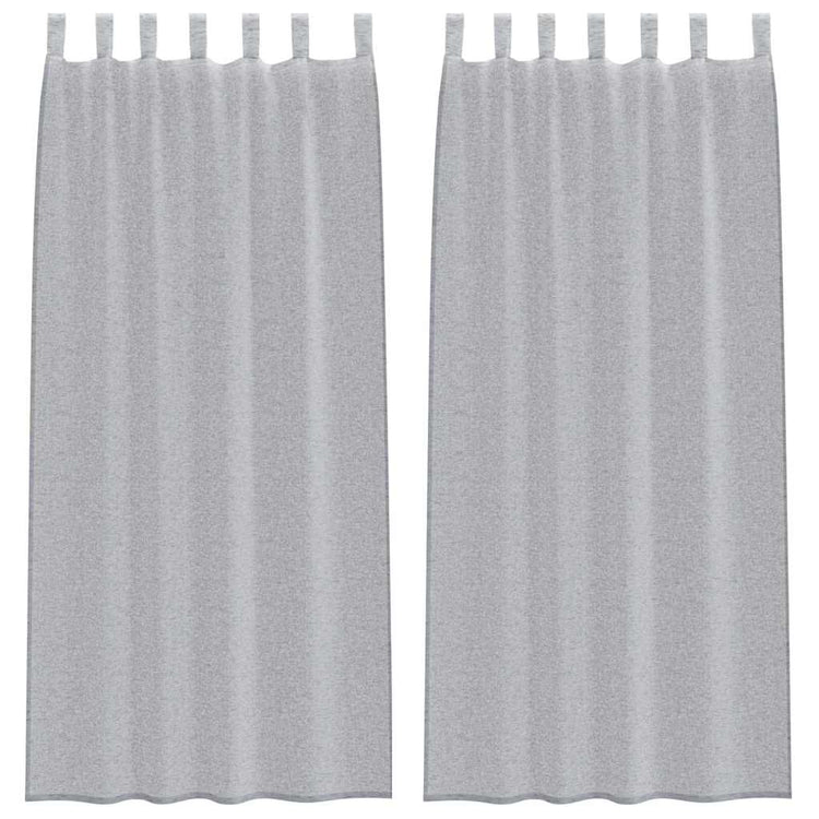 Vidaxx rideau en voile 2 pcs gris foncé 245 x 140 cm polyester