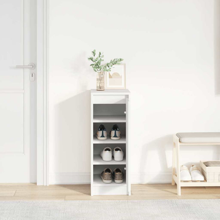 Vidaxx armoire à chaussures 29,5x34x76 cm bois d'ingénierie blanc