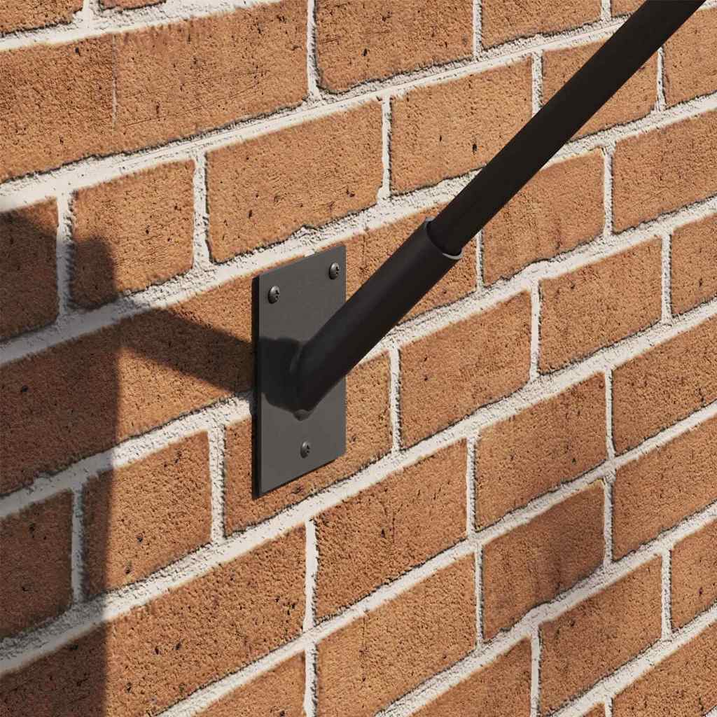 Vidaxxl support pour mât de drapeau noir 10,5 x 7,5 x 0,25 cm acier