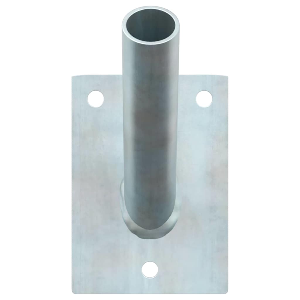 Vidaxl support pour mât de drapeau argent 10,5 x 7,5 x 0,25 cm acier