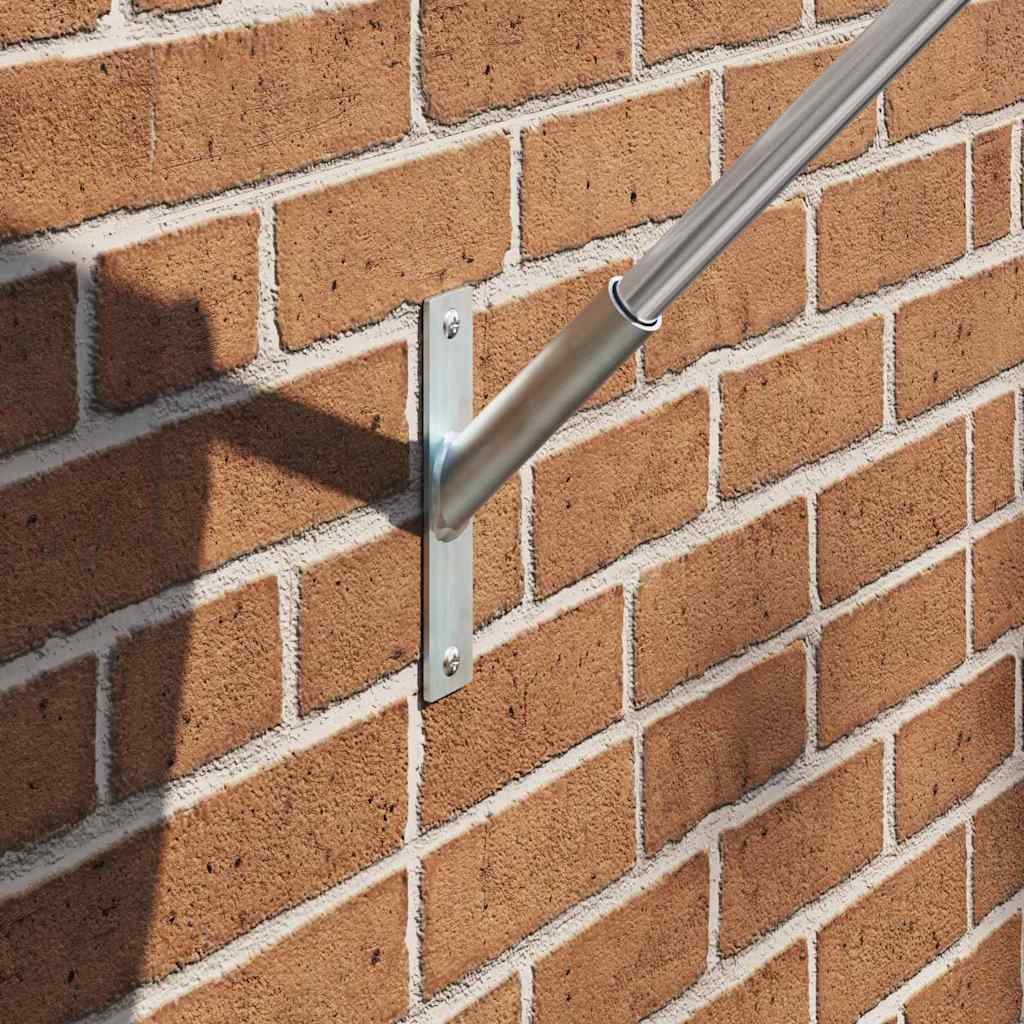 VidaXL support pour mât de drapeau argent 15 x 3 x 0,35 cm acier