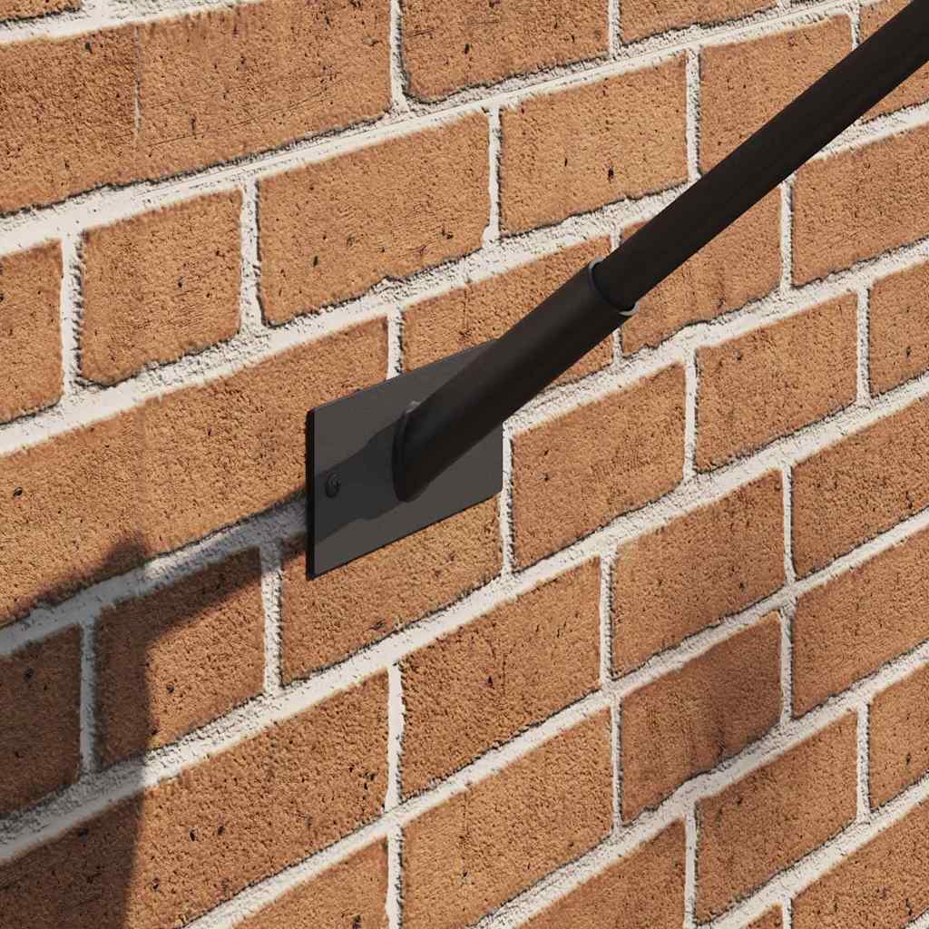 Vidaxxl support pour mât de drapeau noir 13 x 6 x 0,2 cm acier