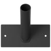 Vidaxxl support pour mât de drapeau noir 13 x 6 x 0,2 cm acier