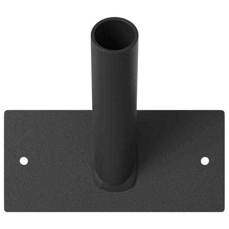 Vidaxxl support pour mât de drapeau noir 13 x 6 x 0,2 cm acier