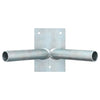 Vidaxl support pour mât de drapeau argent 11,5 x 7,5 x 0,2 cm acier