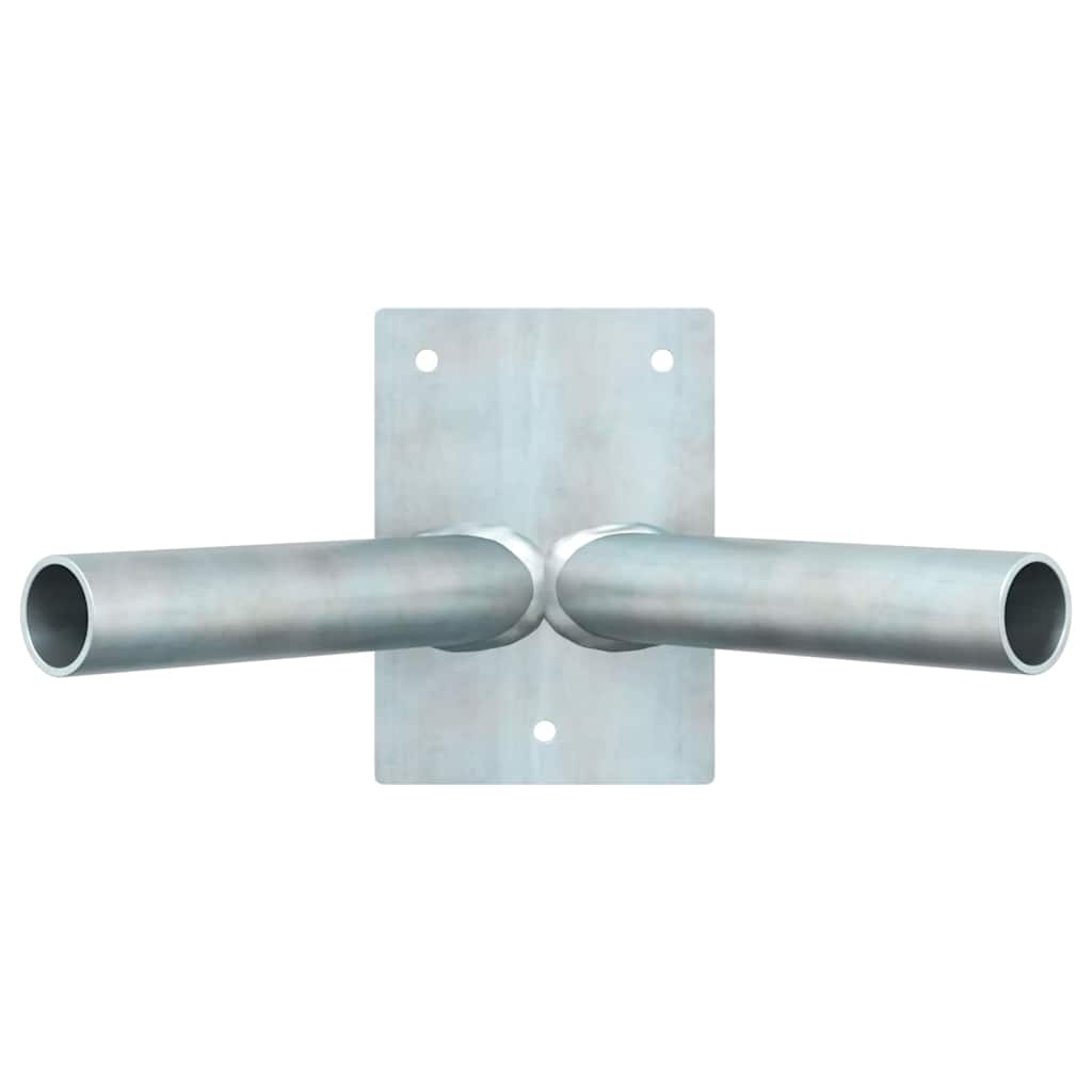 Vidaxl support pour mât de drapeau argent 11,5 x 7,5 x 0,2 cm acier