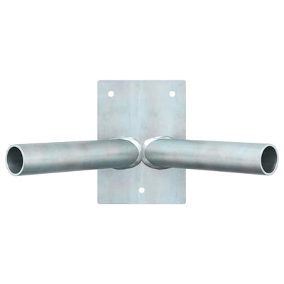 Vidaxl support pour mât de drapeau argent 11,5 x 7,5 x 0,2 cm acier