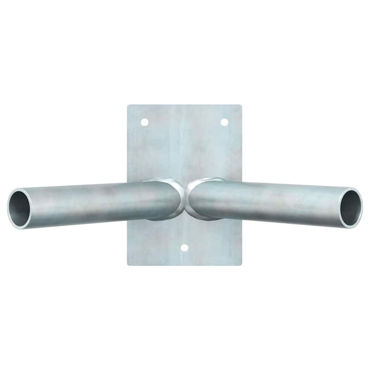 Vidaxl support pour mât de drapeau argent 11,5 x 7,5 x 0,2 cm acier