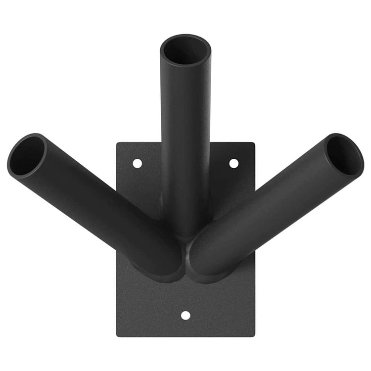 Vidaxxl support pour mât de drapeau noir 10,5 x 7,5 x 0,2 cm acier
