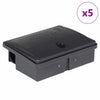 VidaXL pièges à souris 5 pcs 13x10x4 cm noir
